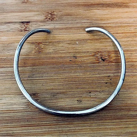 $112 Estate Tube Choker Collar Sterling 18 Grams Marked 925 - Picture 1 of 6